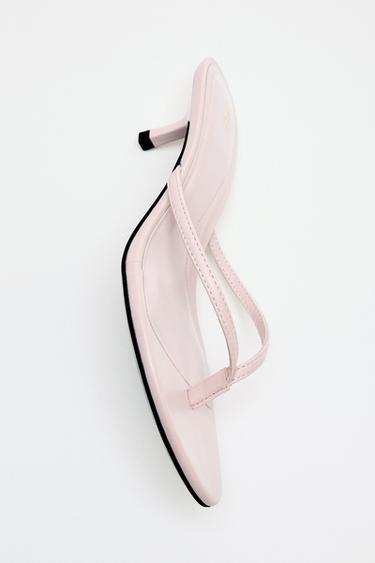 KITTEN-HEEL SANDALS - Pink by Zara