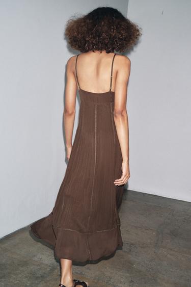 ZW COLLECTION STRAPPY DRESS - Mink by Zara - Image 4