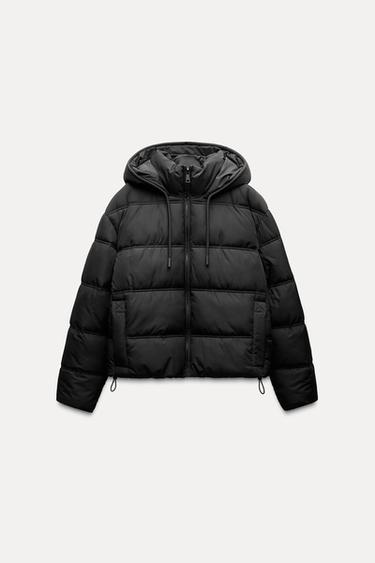 CASACO IMPERMEÁVEL ACOLCHOADO CURTO WATER AND WIND PROTECTION - Preto da Zara
