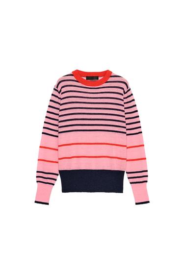 سترة مغزولة مخططة - خطوط by Zara