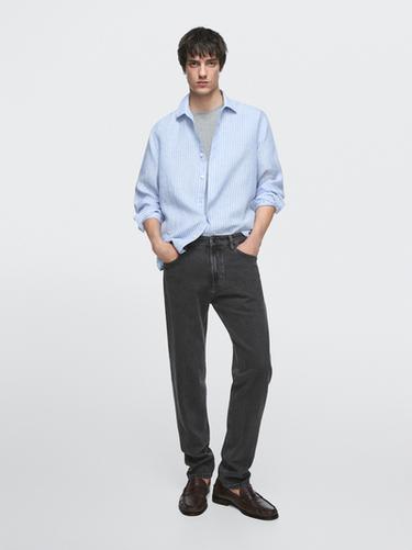 Jeans slim fit - Gris de Zara