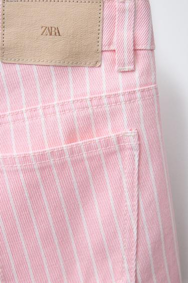 STRIPED DENIM BERMUDA SHORTS - Pink by Zara - Image 3