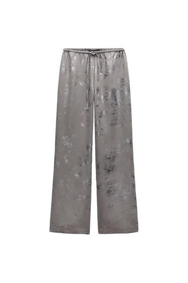 PRINTED FOIL PANTS