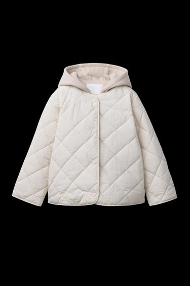 STEPPJACKE MIT KAPUZE - Cremefarben von Zara - Bild 0