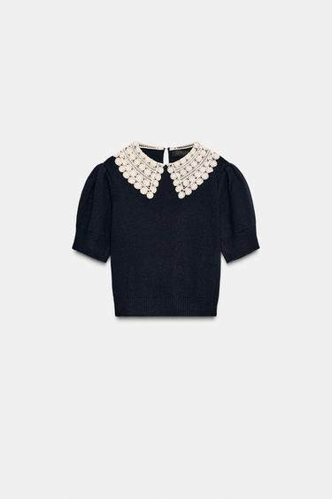 CROCHET PUNTUZKO JERTSE MAHUKA MOTZA - Urdin iluna, Zara-rena - Irudia 0