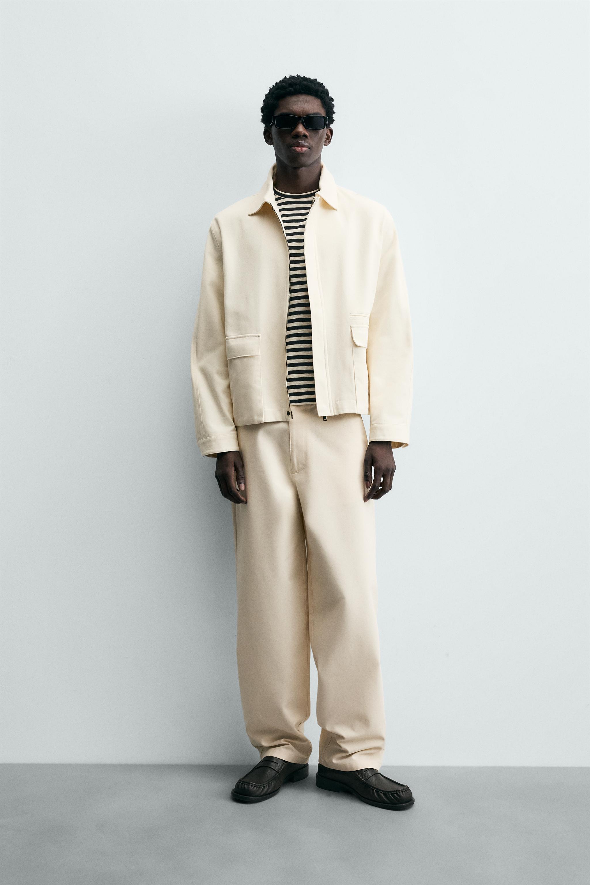 POCKET TEXTURED JACKET - Oyster-white | ZARA South Africa