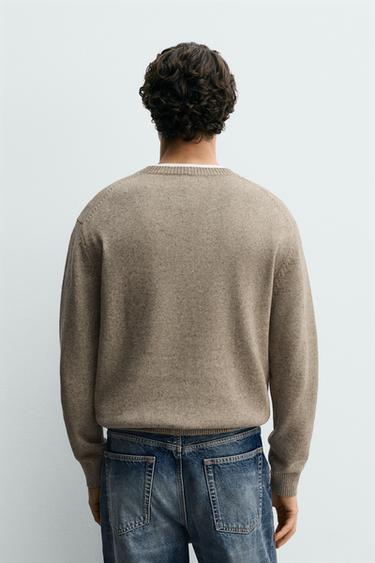 COTTON - LINEN JUMPER - Mid-camel by Zara - Image 2