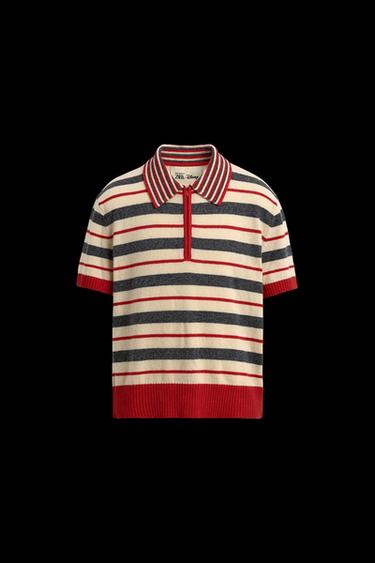 GESTREIFTES STRICK-POLOHEMD HARRY LAMBERT FOR ZARA X DISNEY - Gestreift von Zara