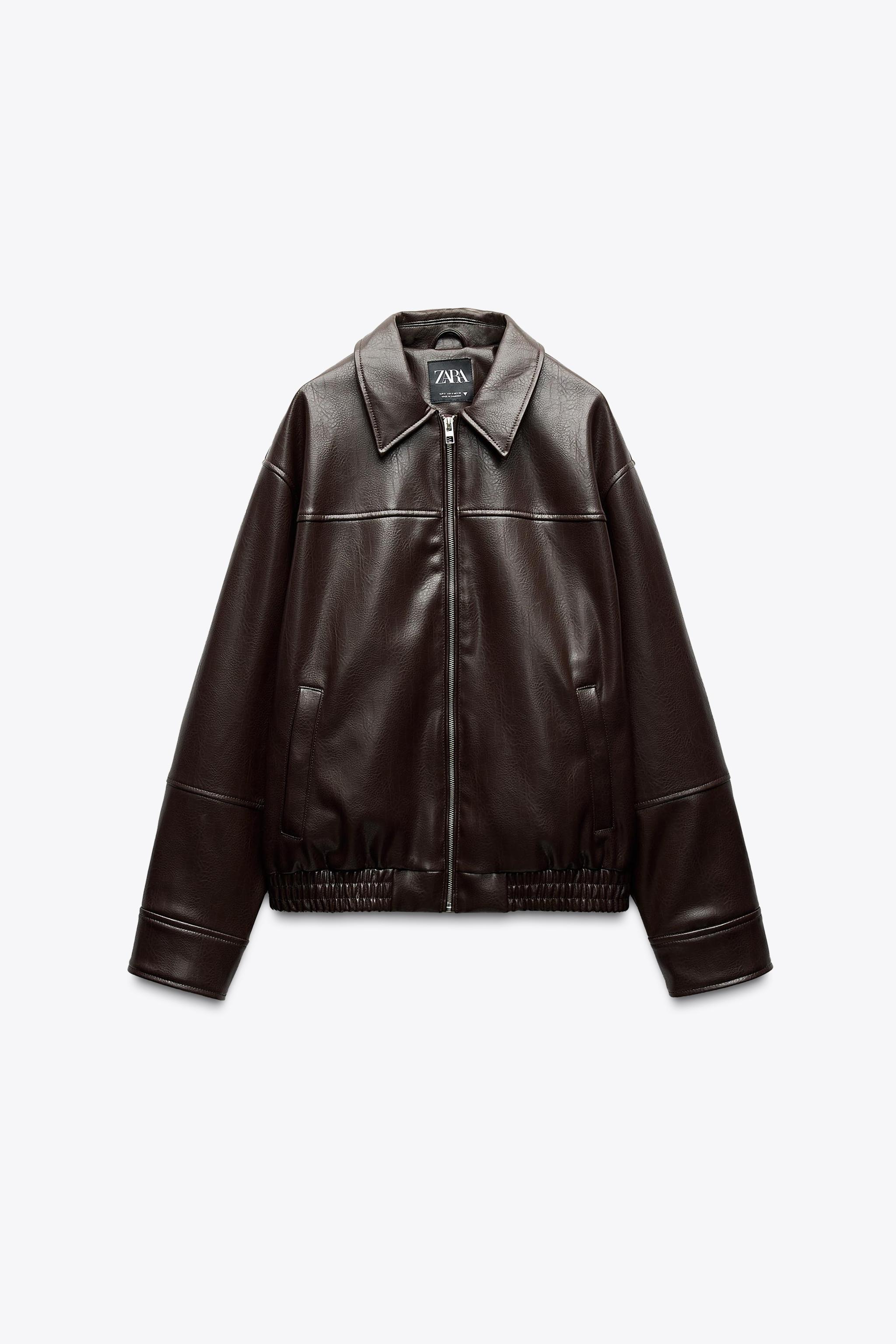 Bomber Jacket Zara Cazadora Mujer Piel Chaqueta Bomber Zara Faux
