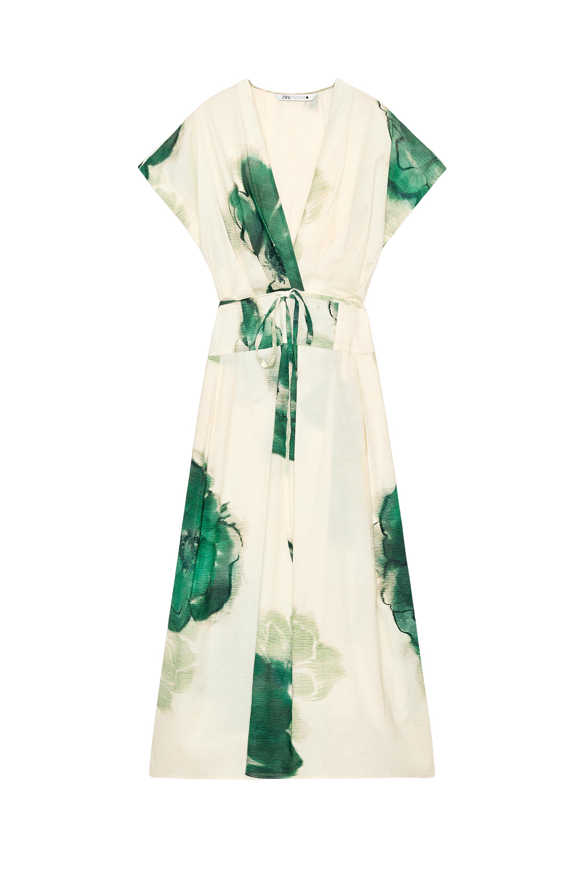 ZW COLLECTION FLORAL PRINT PLEATED DRESS - Multicoloured | ZARA Saudi Arabia