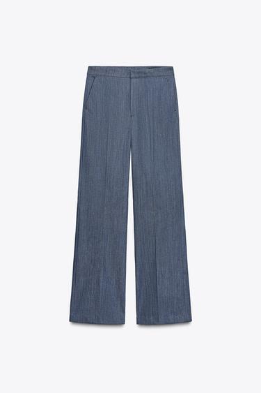 ZW COLLECTION MINIMALIST TROUSERS - Blue by Zara - Image 6