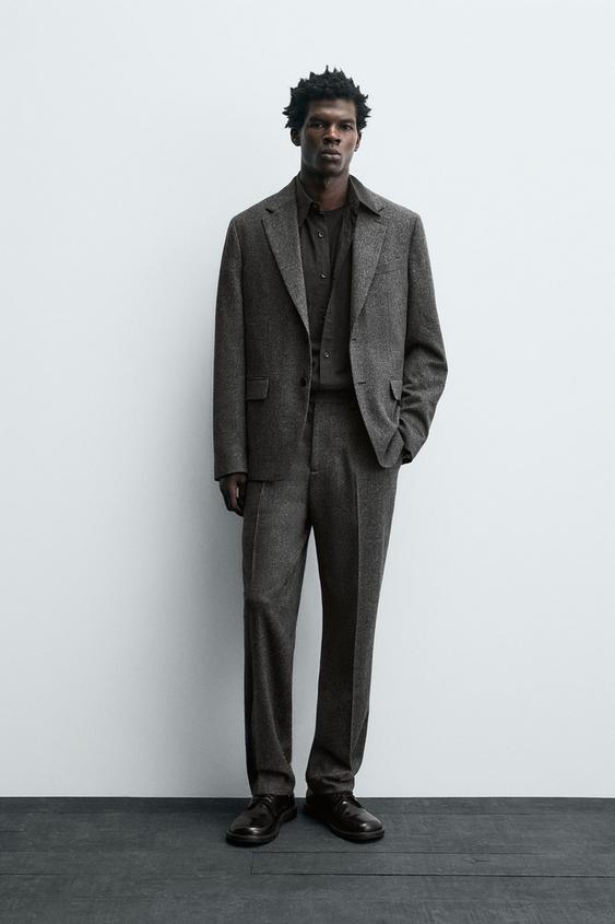 LIMITED EDITION WOOL TEXTURED SUIT BLAZER