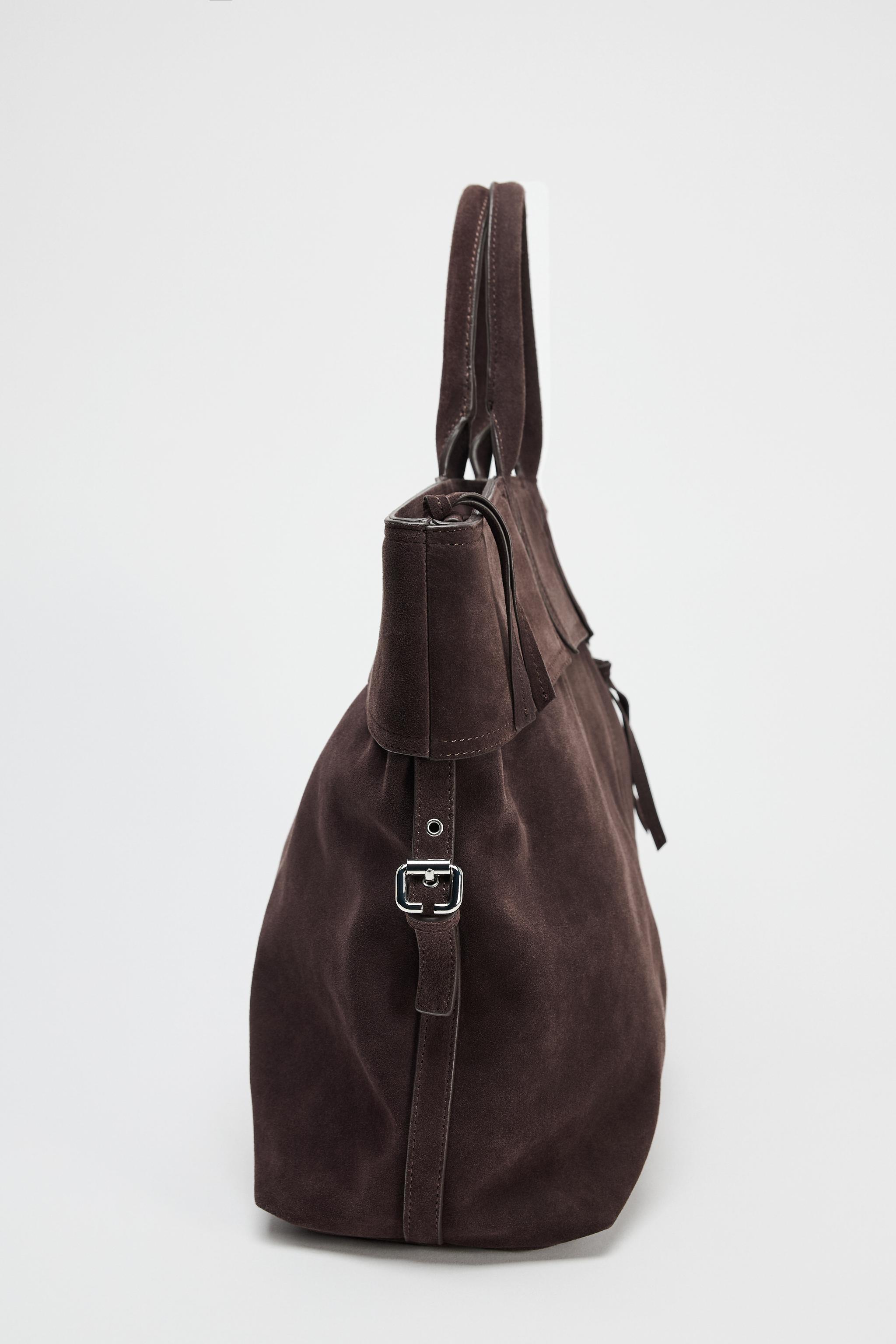 【ZARA】マキシスプリットスエードトートバッグ 6000/510/700 ZARA】マキシスプリットスエードトートバッグ 6000/510/700