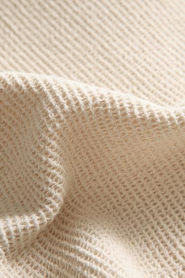PACK OF WAFFLE-KNIT TEA TOWELS (PACK OF 4) - Cream by Zara - Image 2