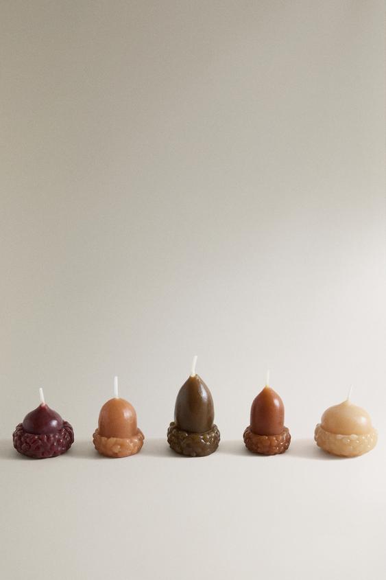 PUMPKIN SPICE ACORN SCENTED CANDLES (PACK OF 5) - Pumpkin by Zara - Image 0