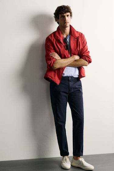 PANTALÓN CHINO SKINNY FIT - Marino de Zara