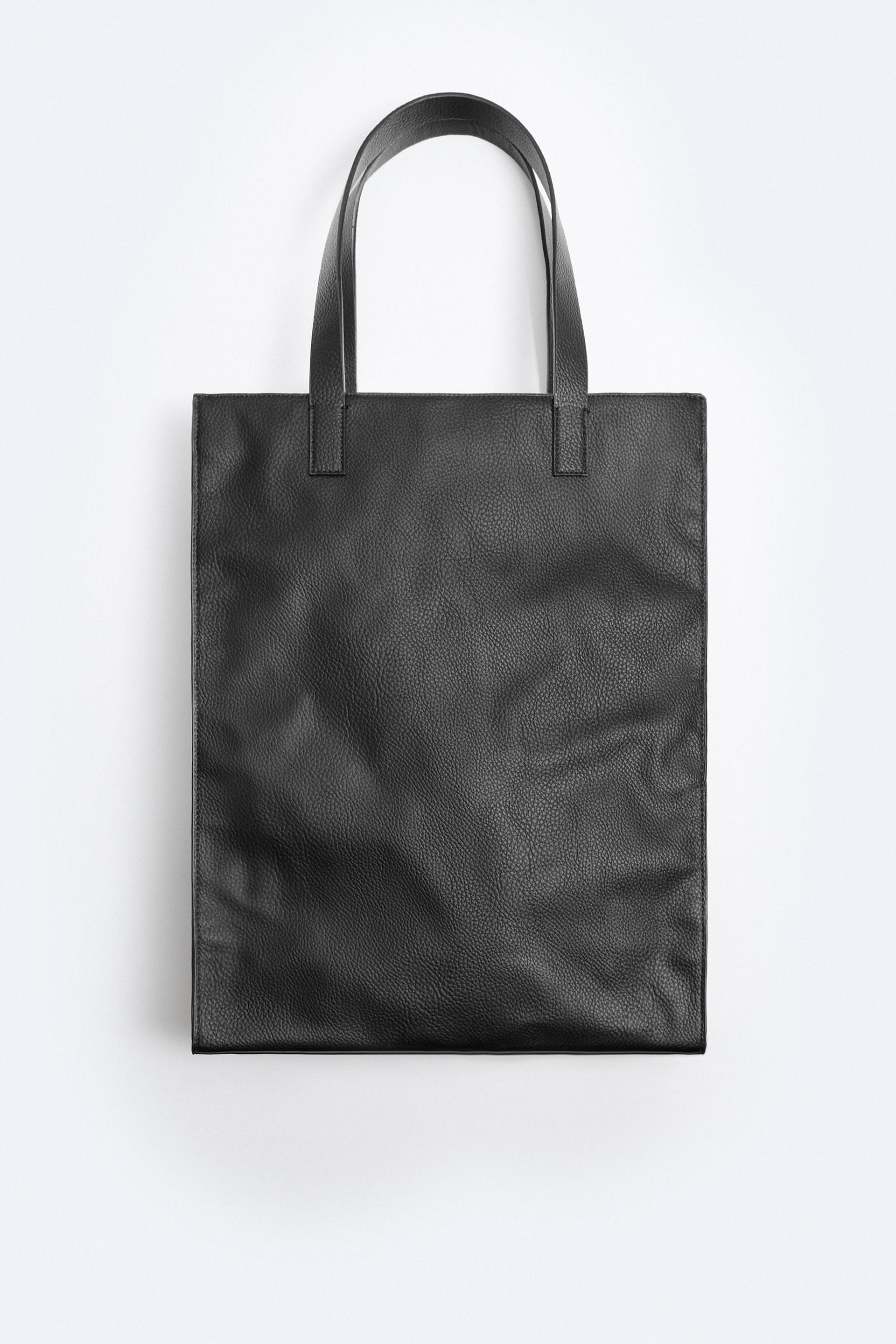 TUMBLED TOTE BAG Black ZARA United States tumbled-tote-bag-black-zara-united-states