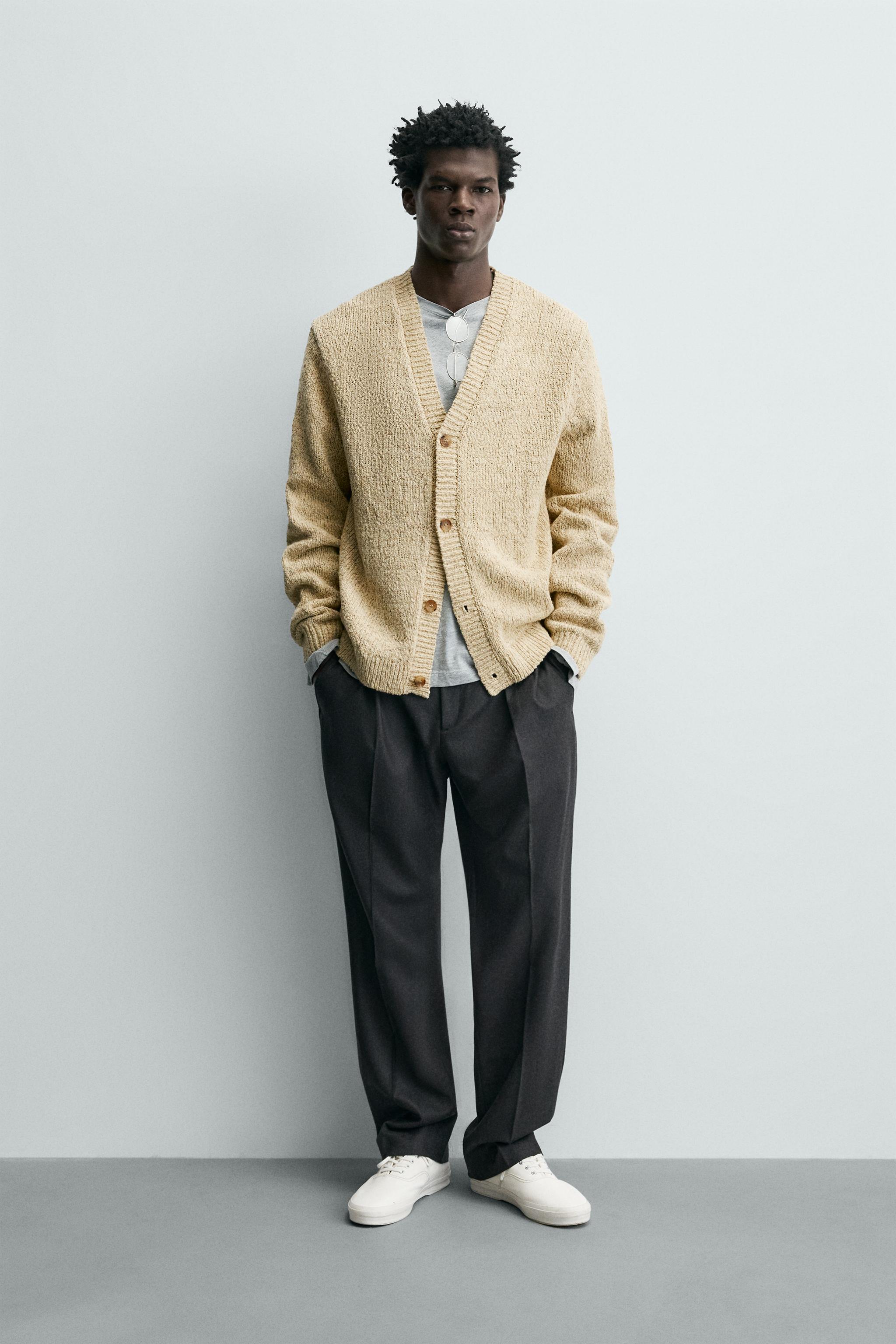 TWISTED YARN TEXTURED CARDIGAN - Light yellow | ZARA United States