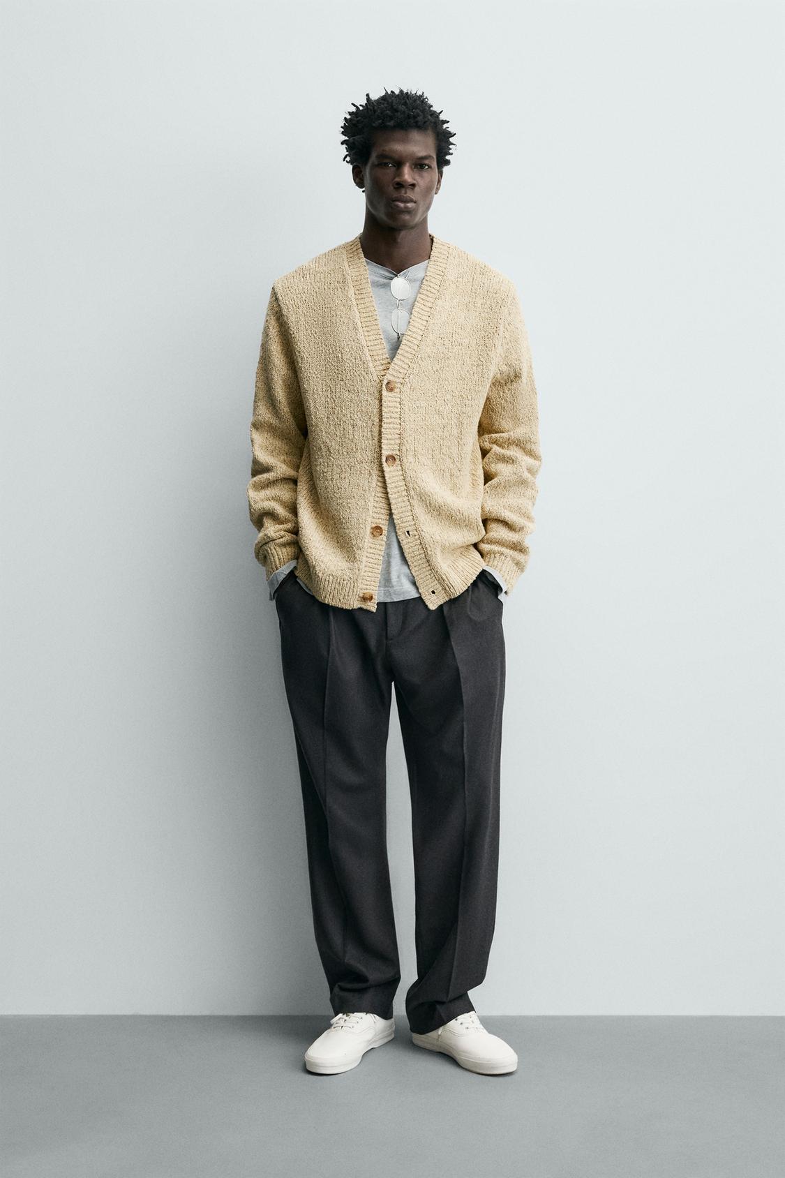 КАРДИГАН С ФАКТУРОЙ ИЗ КРУЧЕНОЙ ПРЯЖИ ZARA