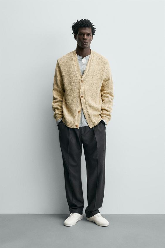 TWISTED YARN TEXTURED CARDIGAN