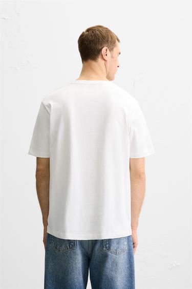 T-SHIRT BASIQUE MEDIUM WEIGHT - Blanc de Zara - Image 2