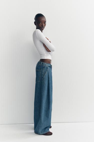 COTTON MODAL LONG SLEEVE T-SHIRT - White by Zara - Image 2