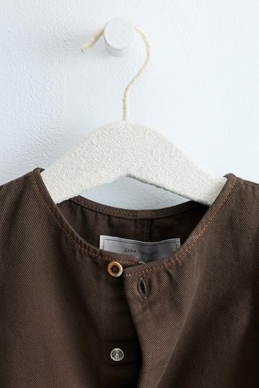 ZARA TIMELESS - SALOPETTE UNIE EN SERGÉ - Marron foncé de Zara - Image 2