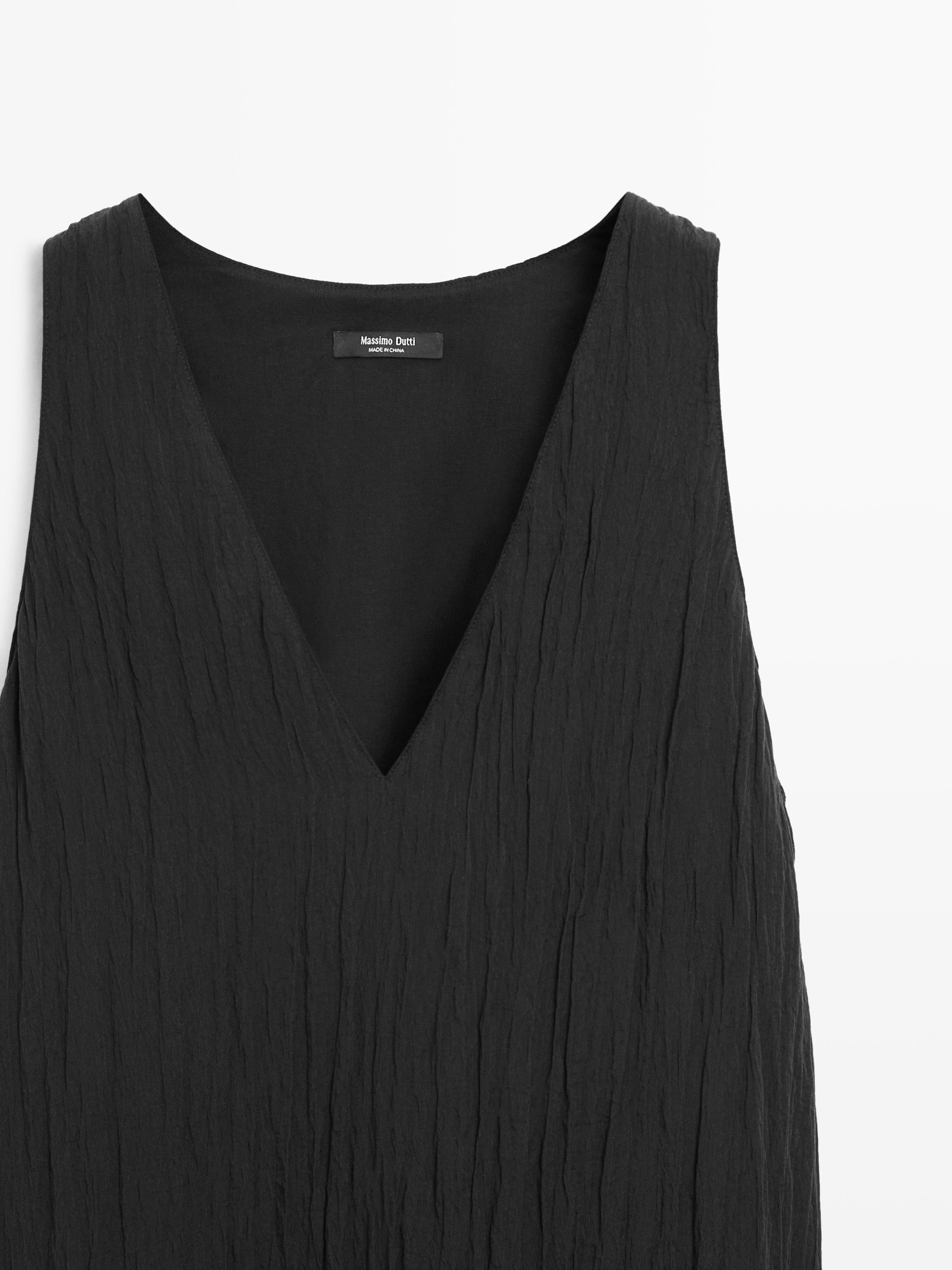 Flowing pleated midi dress