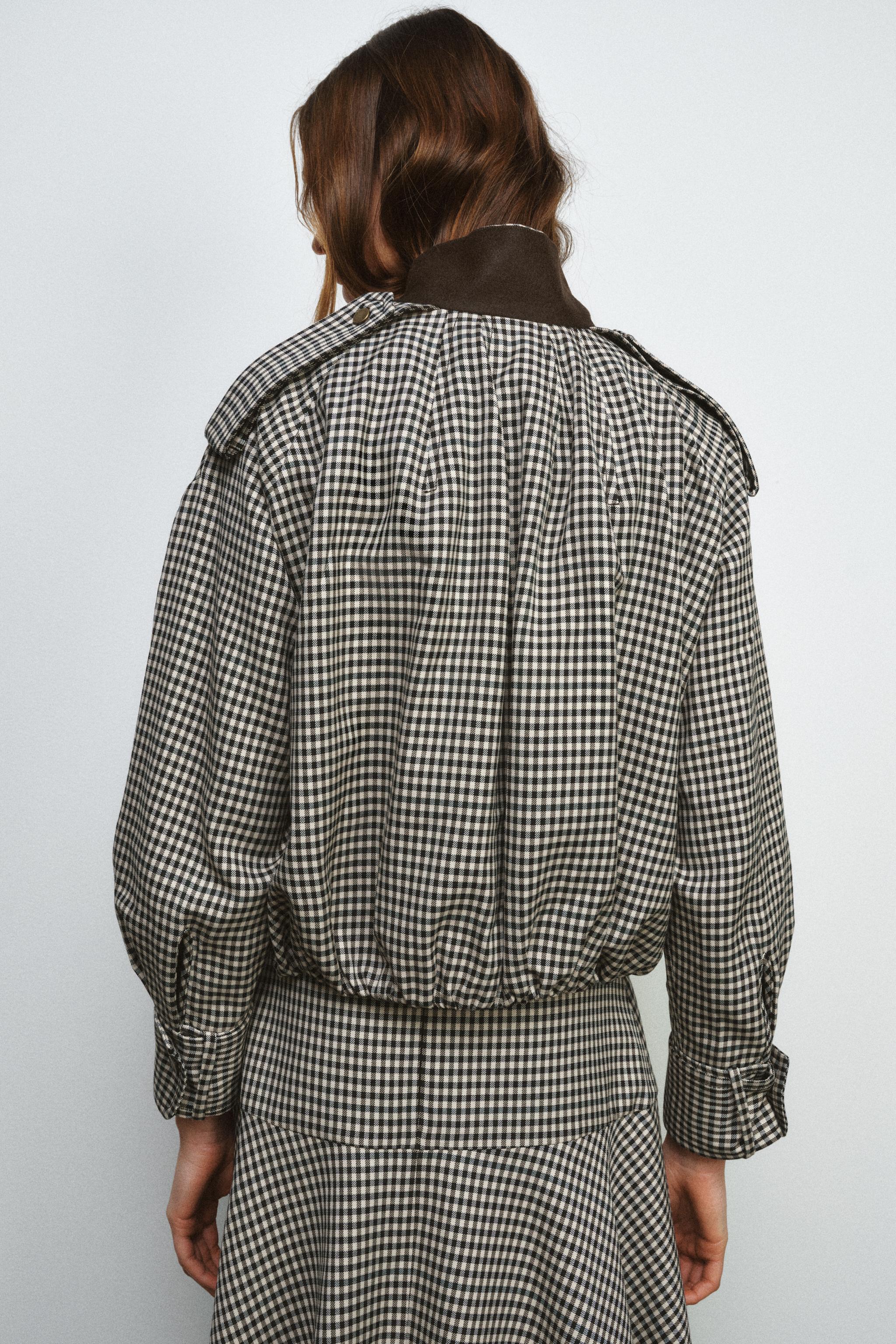 CHECKED ZW COLLECTION BOMBER JACKET