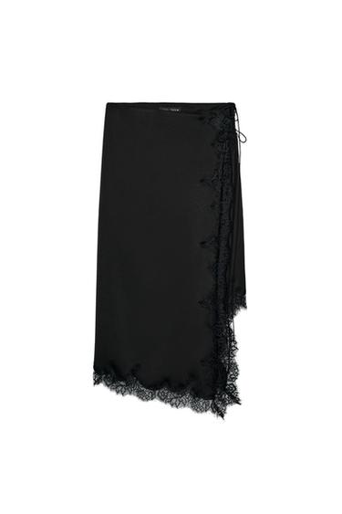 ZW COLLECTION SATIN LACE SKIRT