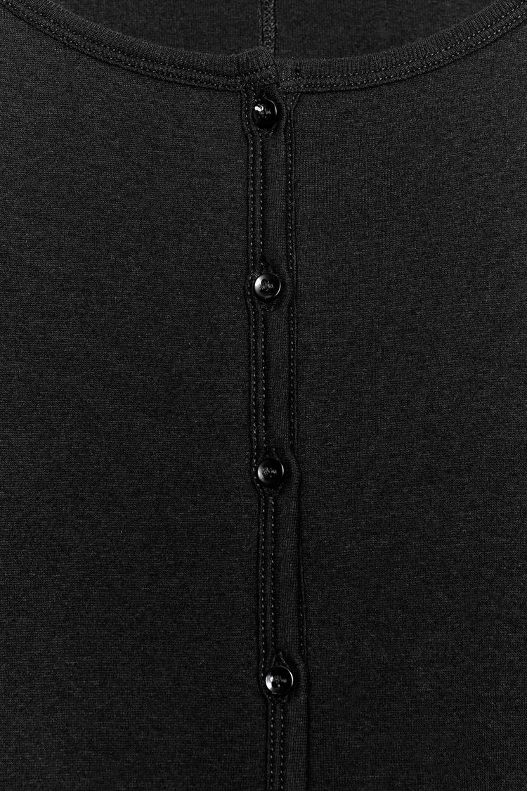 Camiseta tipo Henley de algodón 8