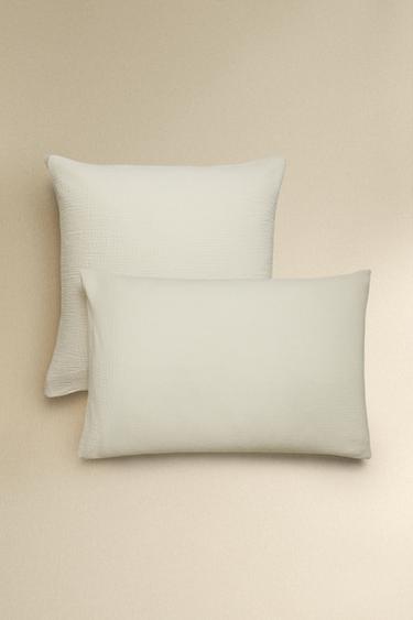 Zara CHIFFON PILLOWCASE - Ecru