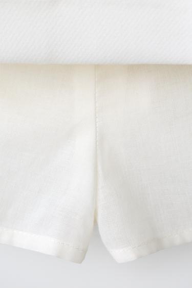 BOX PLEAT BERMUDA SKORT - Oyster-white by Zara - Image 3