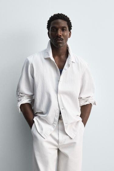 LIGHTWEIGHT DENIM SHIRT LIMITED EDITION - Oyster-white by Zara