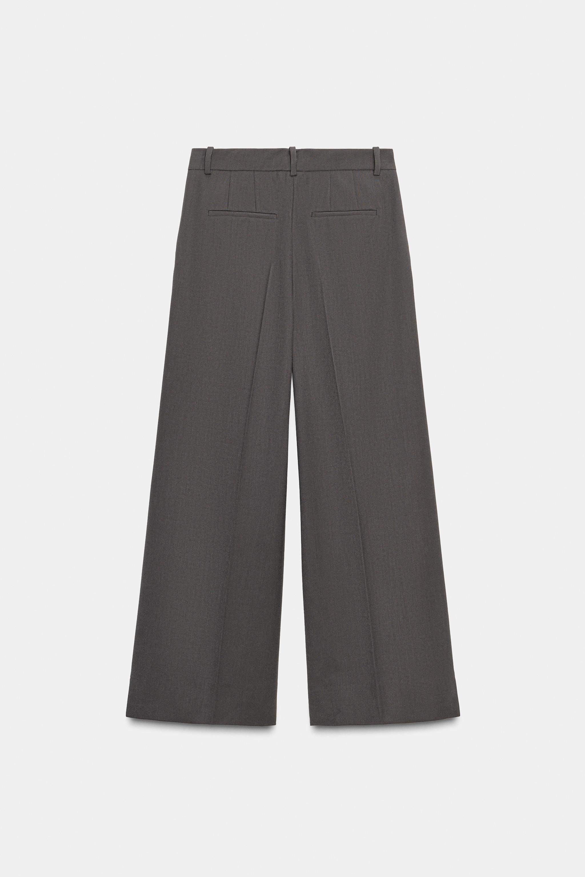 ZW COLLECTION WIDE-LEG TROUSERS - Dark grey | ZARA South Africa