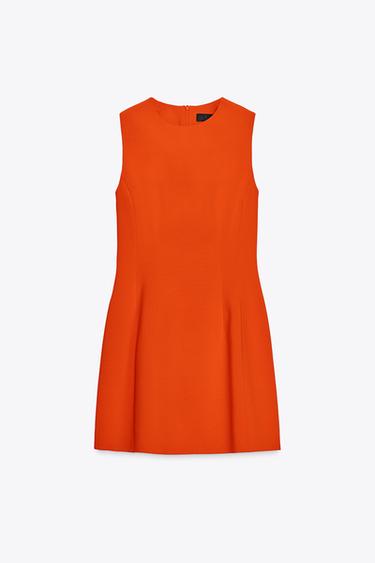 KURZES KLEID MIT WEITEM SCHNITT ZW COLLECTION - Orange von Zara - Bild 0