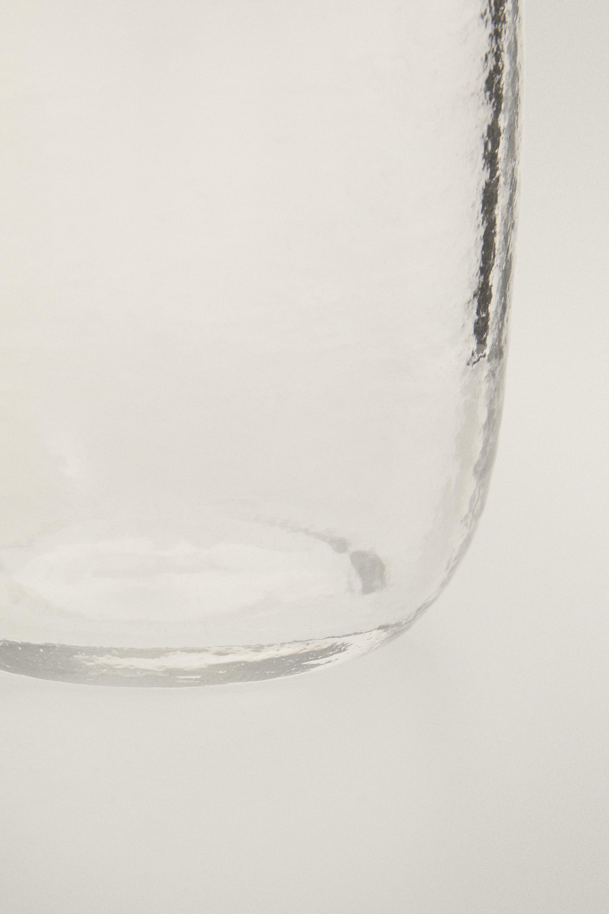 TEXTURED GLASS TOOTHBRUSH TUMBLER