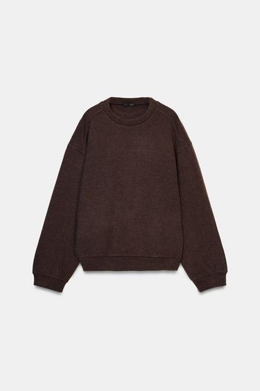 SOFT SWEATSHIRT - Chocolate by Zara
