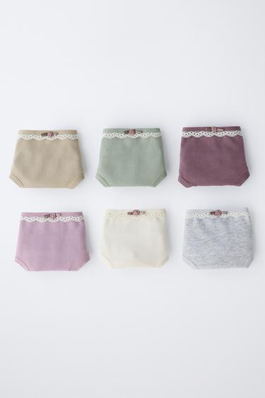 1 1/2-6 ANS/ LOT DE SIX CULOTTES À DENTELLE - Multicolore de Zara - Image 4