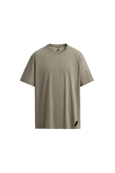 Zara COMBINATION TECHNICAL RUNNING T-SHIRT - Anthracite grey