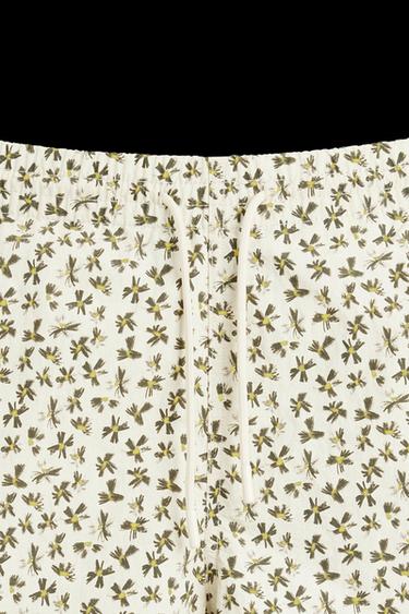FLORAL PRINT MID-LENGTH SWIMMING TRUNKS - Ecru by Zara