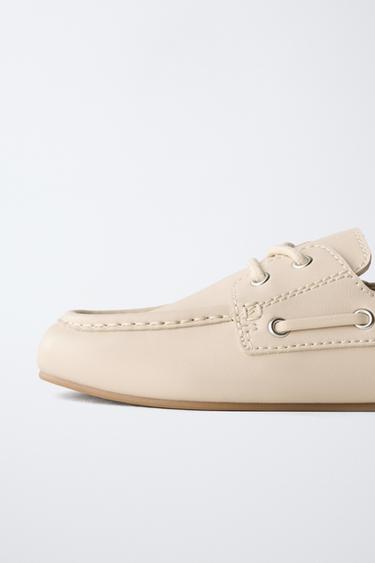 LACE-UP DECK SHOES - Beige by Zara - Image 5