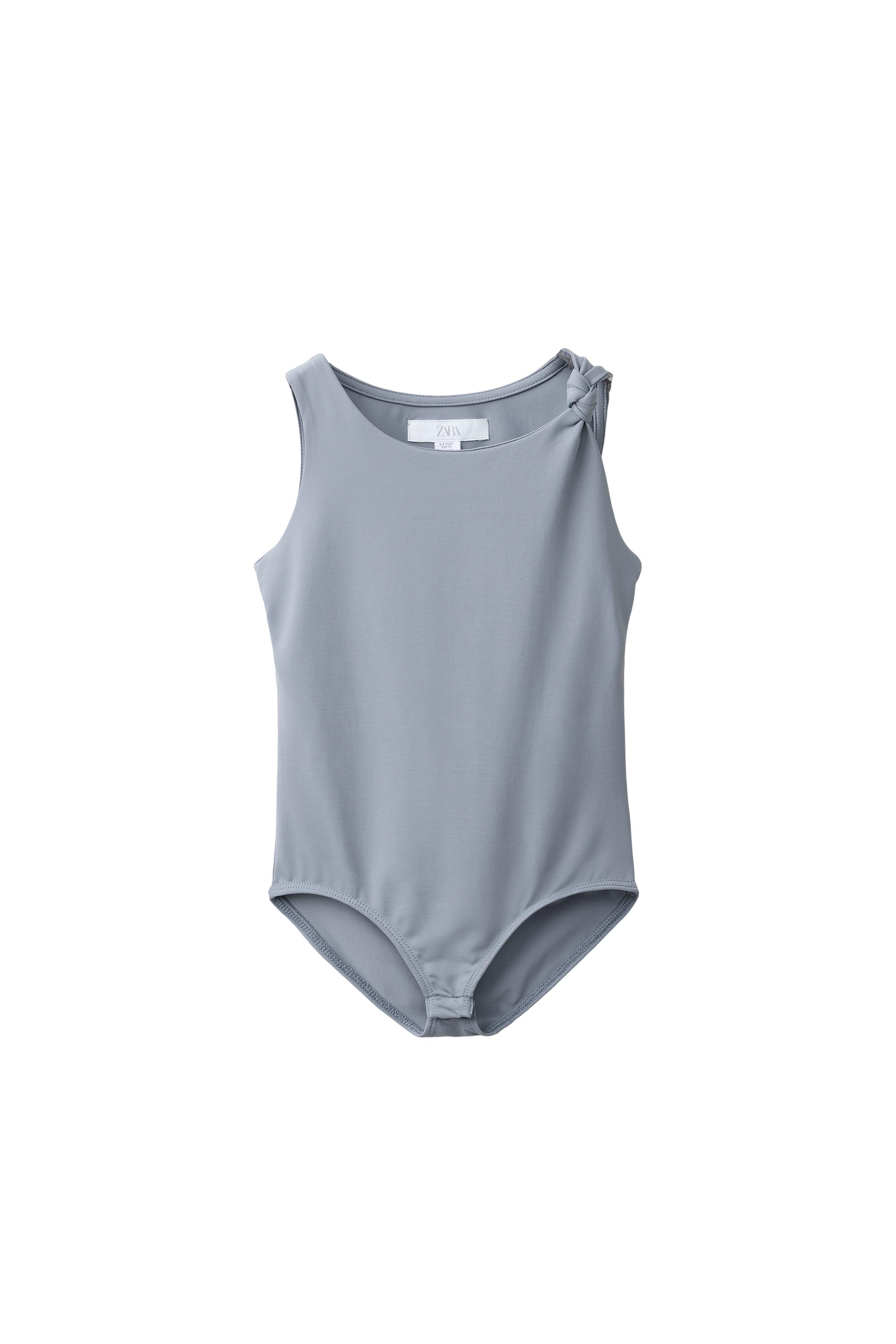 KNOTTED POLYAMIDE BODYSUIT - Blue | ZARA Canada
