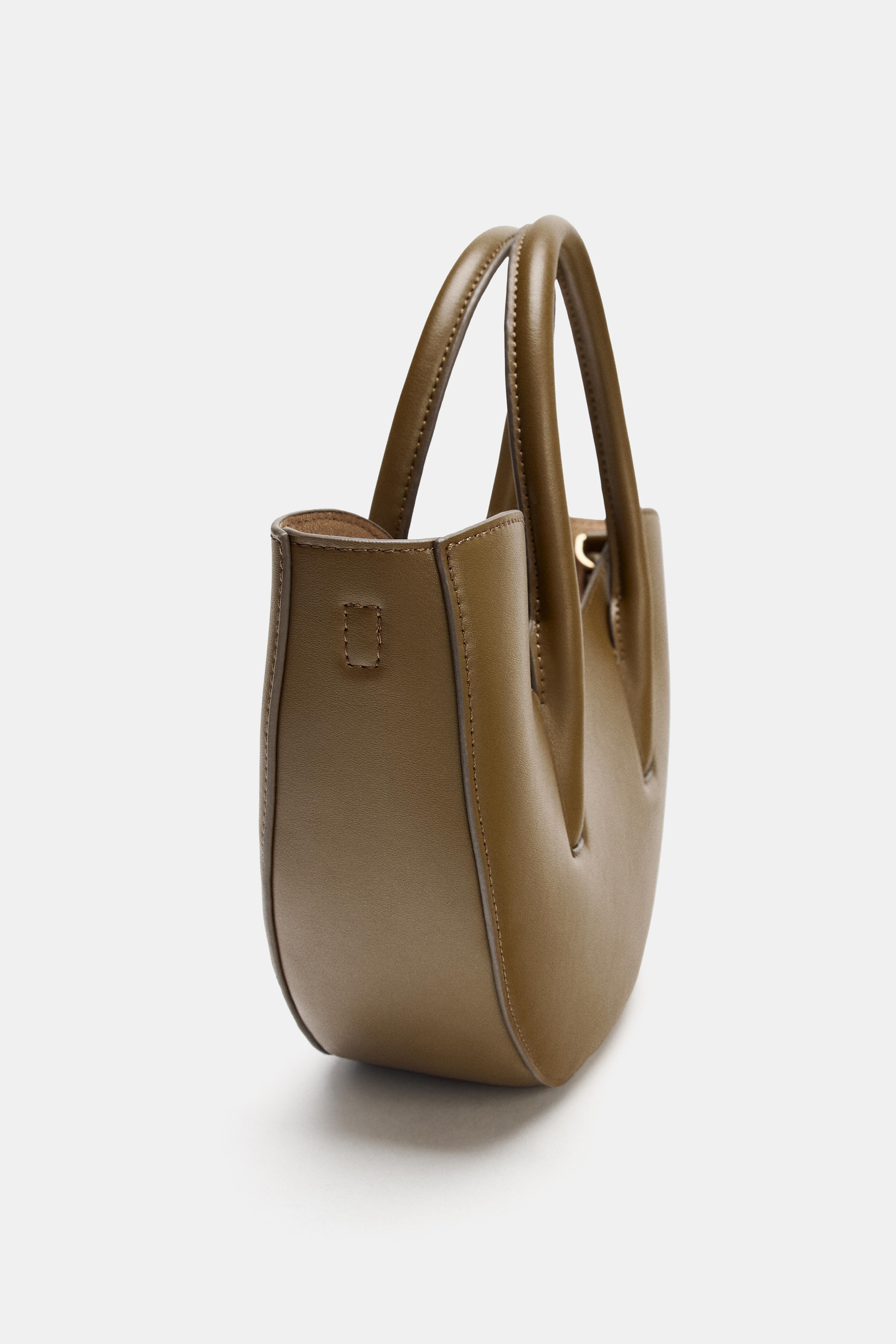 ZARA【NEW】OVAL MINI TOTE BAG OVAL MINI SHOPPER - Green | ZARA United States