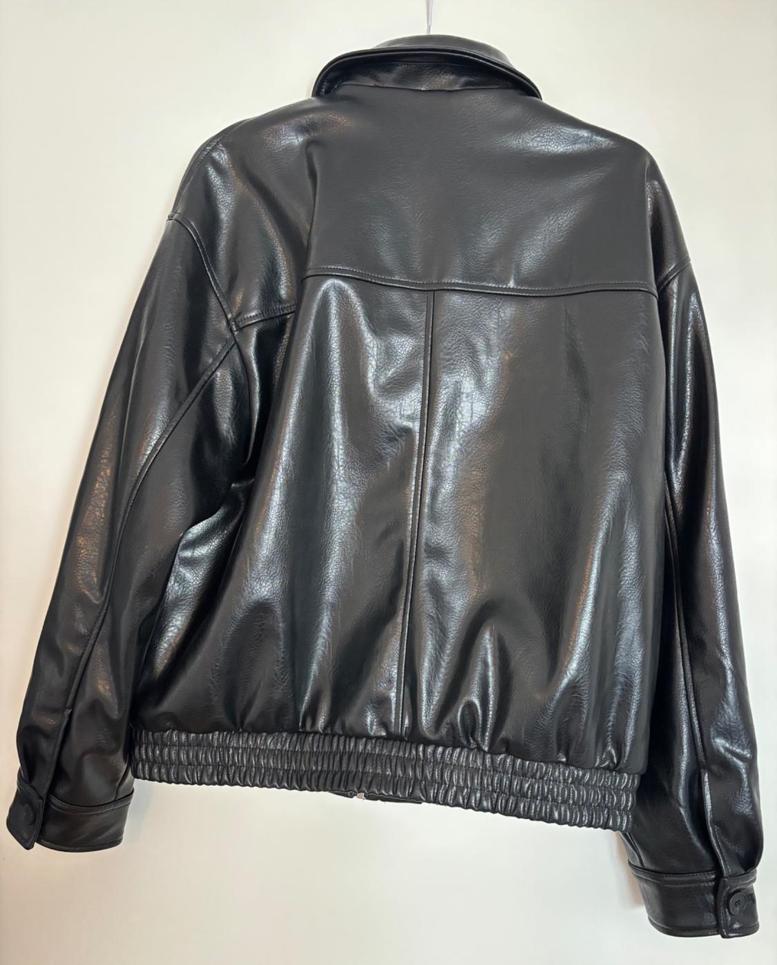 FAUX LEATHER BOMBER JACKET - Image 3
