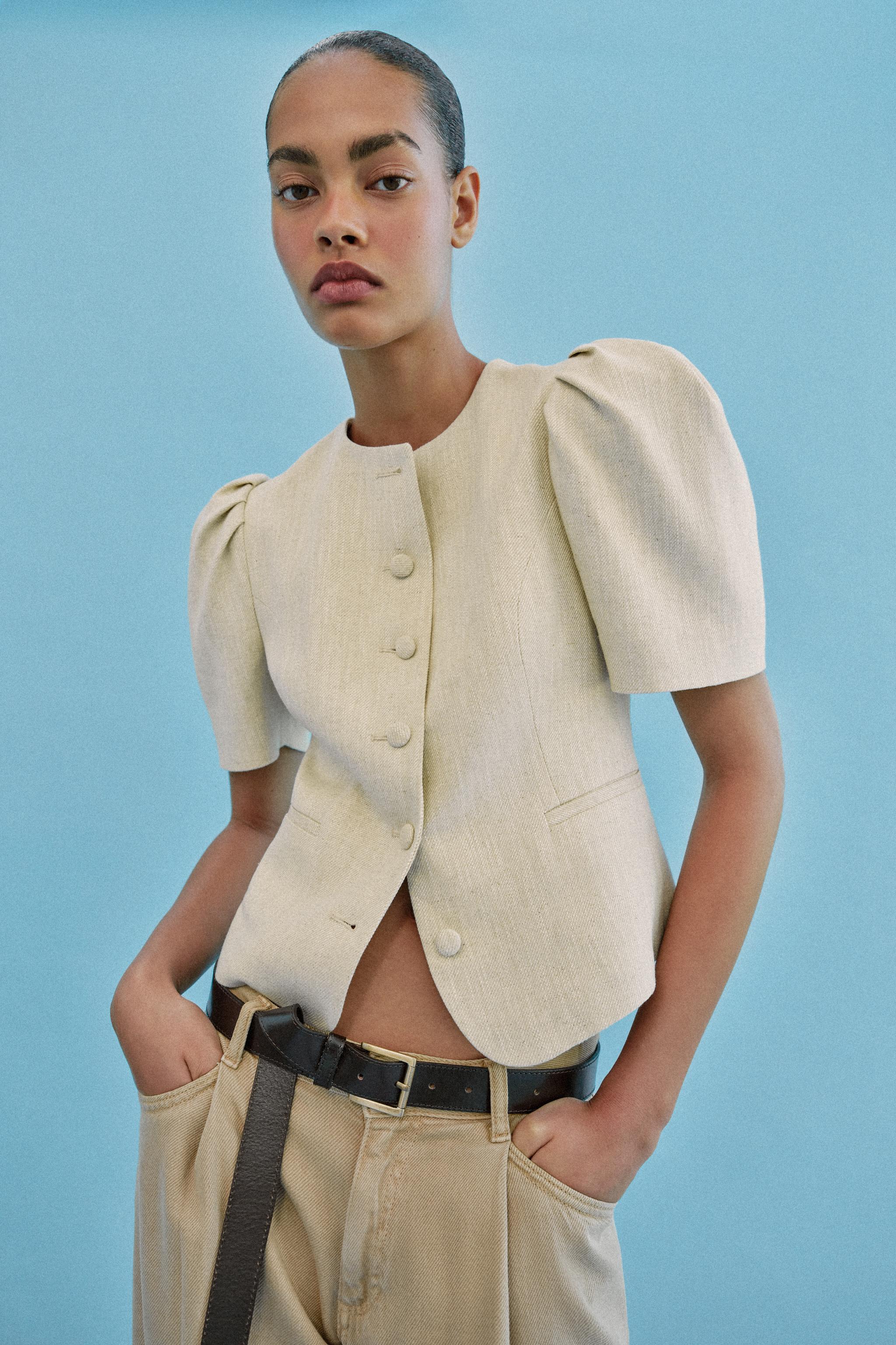 KISA KOLLU BLAZER - Görsel 6