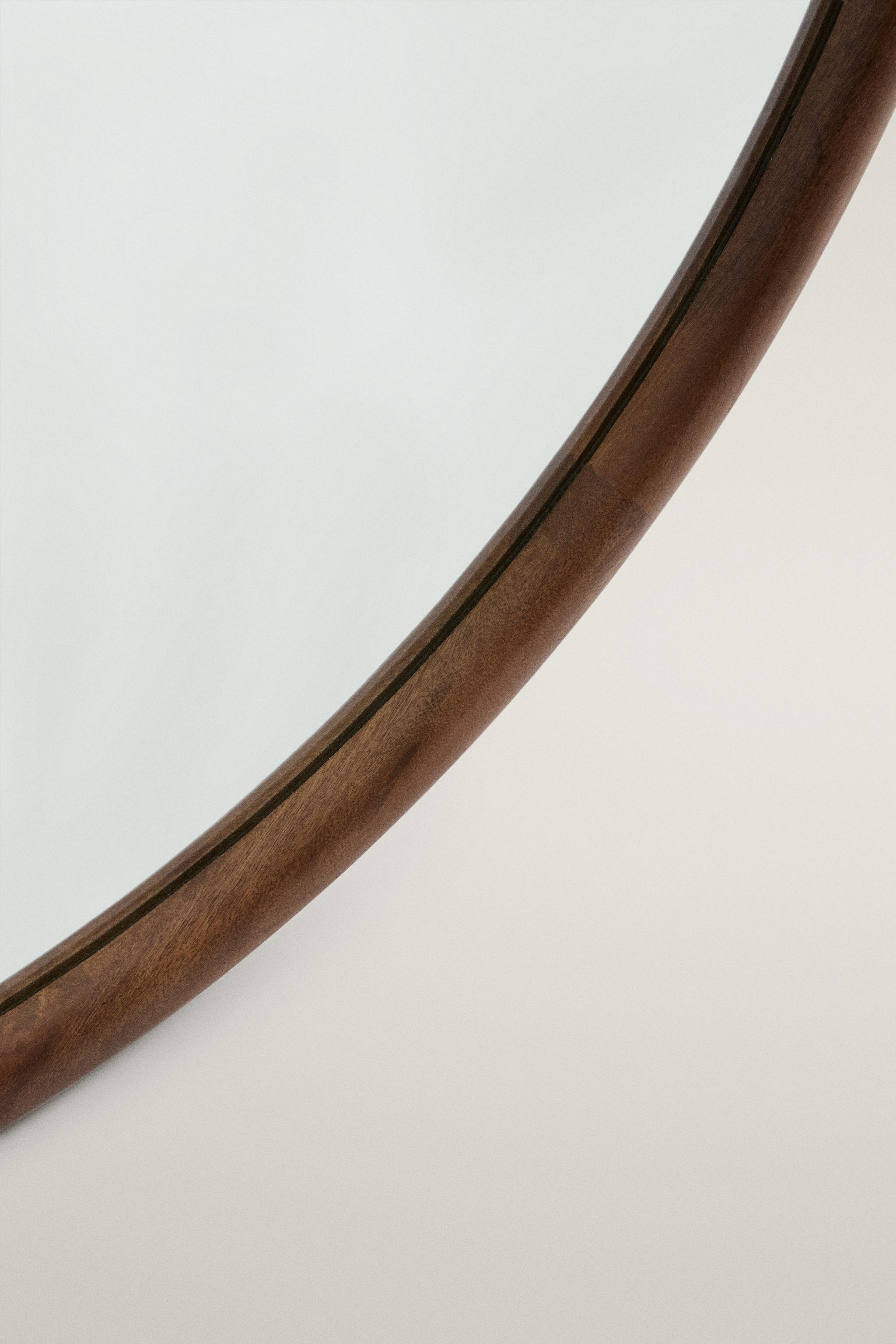 MIROIR ROND BOIS