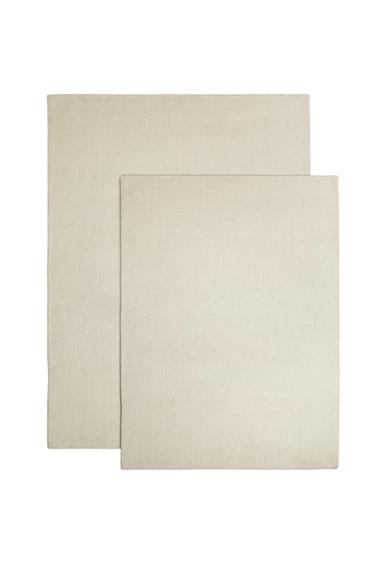 Zara SOLID WOOL RUG - Light beige