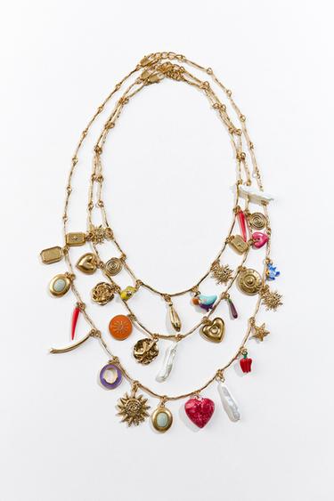 PACK 3 COLLARES CHARMS - Dorado de Zara