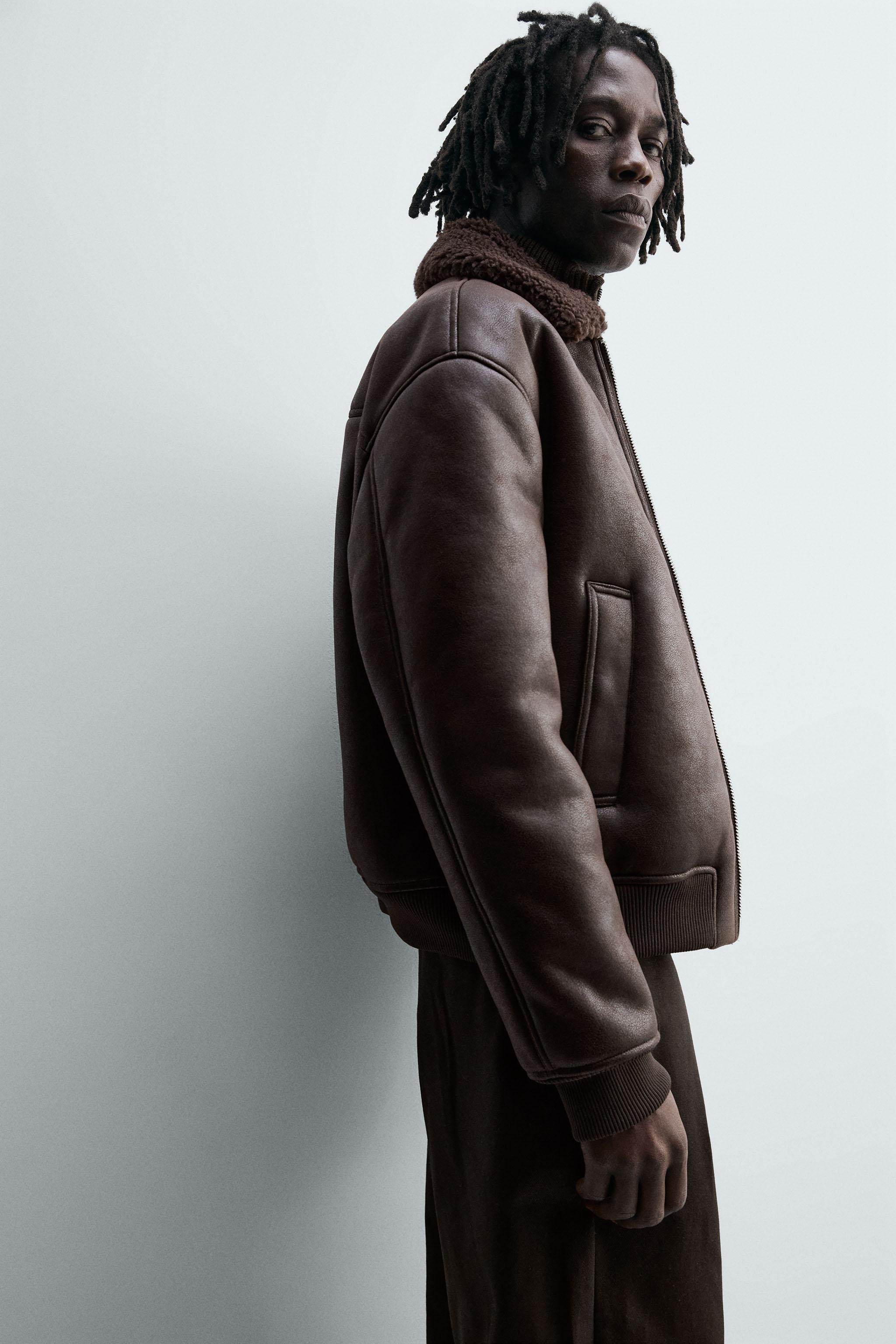 BLOUSON MATIÈRE SYNTHÉTIQUE DOUBLE FACE
